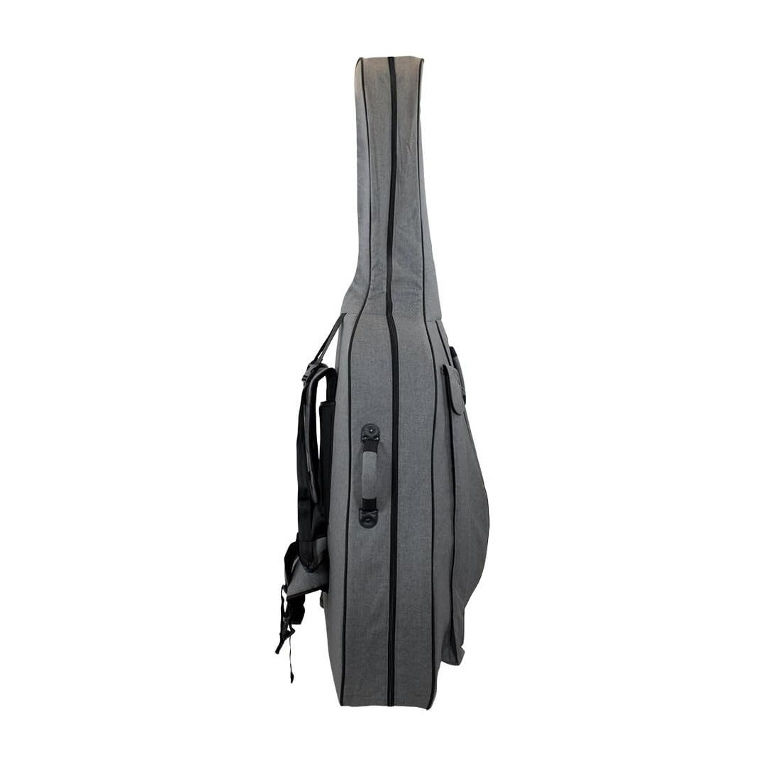 46BS34-315 - Double bass gig bag 3/4 size Grey with red interior / A1
