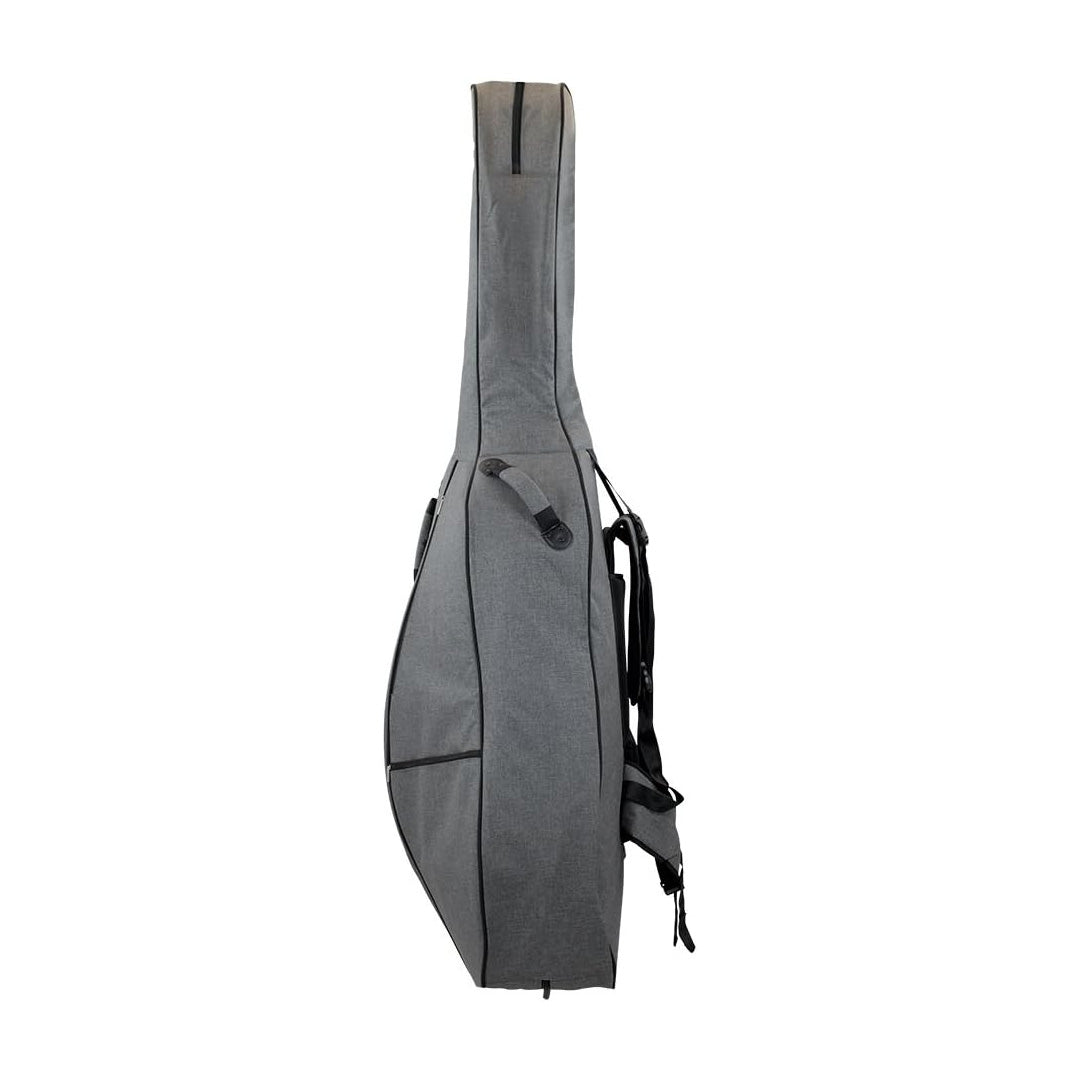 46BS34-315 - Double bass gig bag 3/4 size Grey with red interior / A1